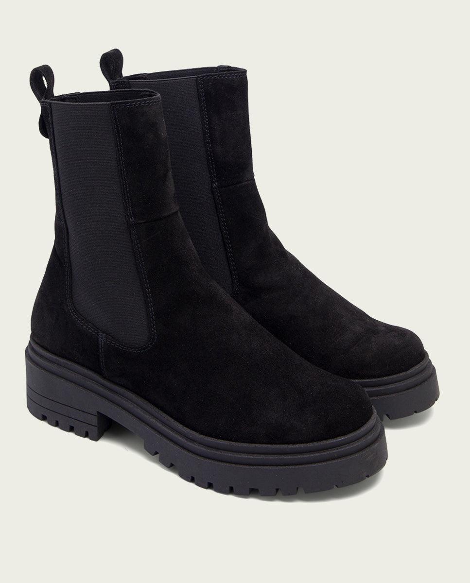 porronet BOTINES DE SERRAJE NEGROS CON ELÁSTICOS FLEUR Ofertas