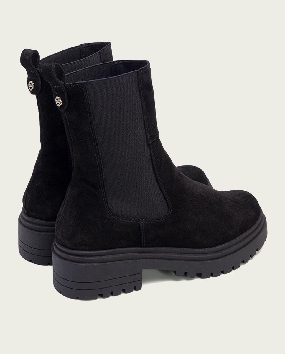 porronet BOTINES DE SERRAJE NEGROS CON ELÁSTICOS FLEUR Ofertas