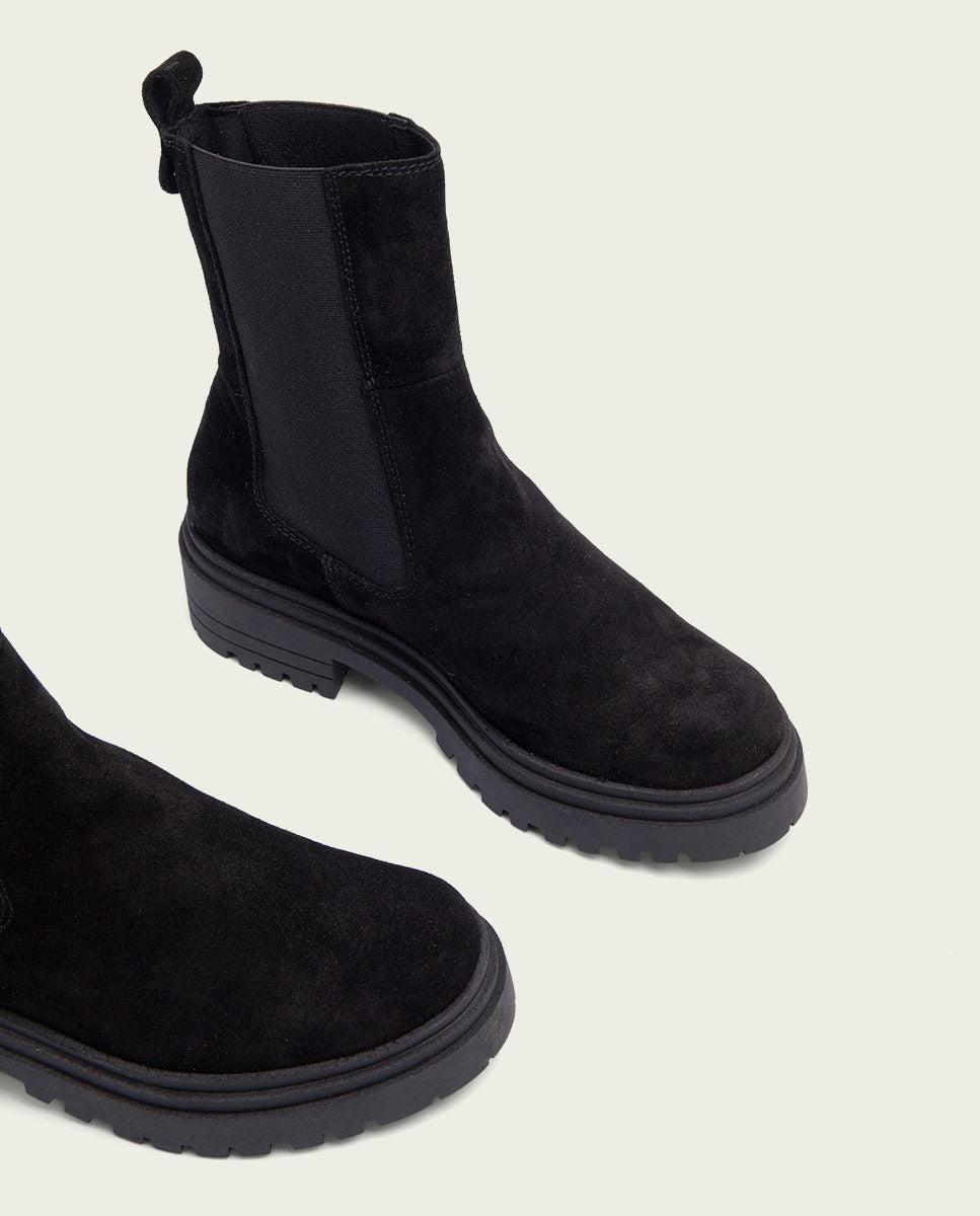 porronet BOTINES DE SERRAJE NEGROS CON ELÁSTICOS FLEUR Ofertas