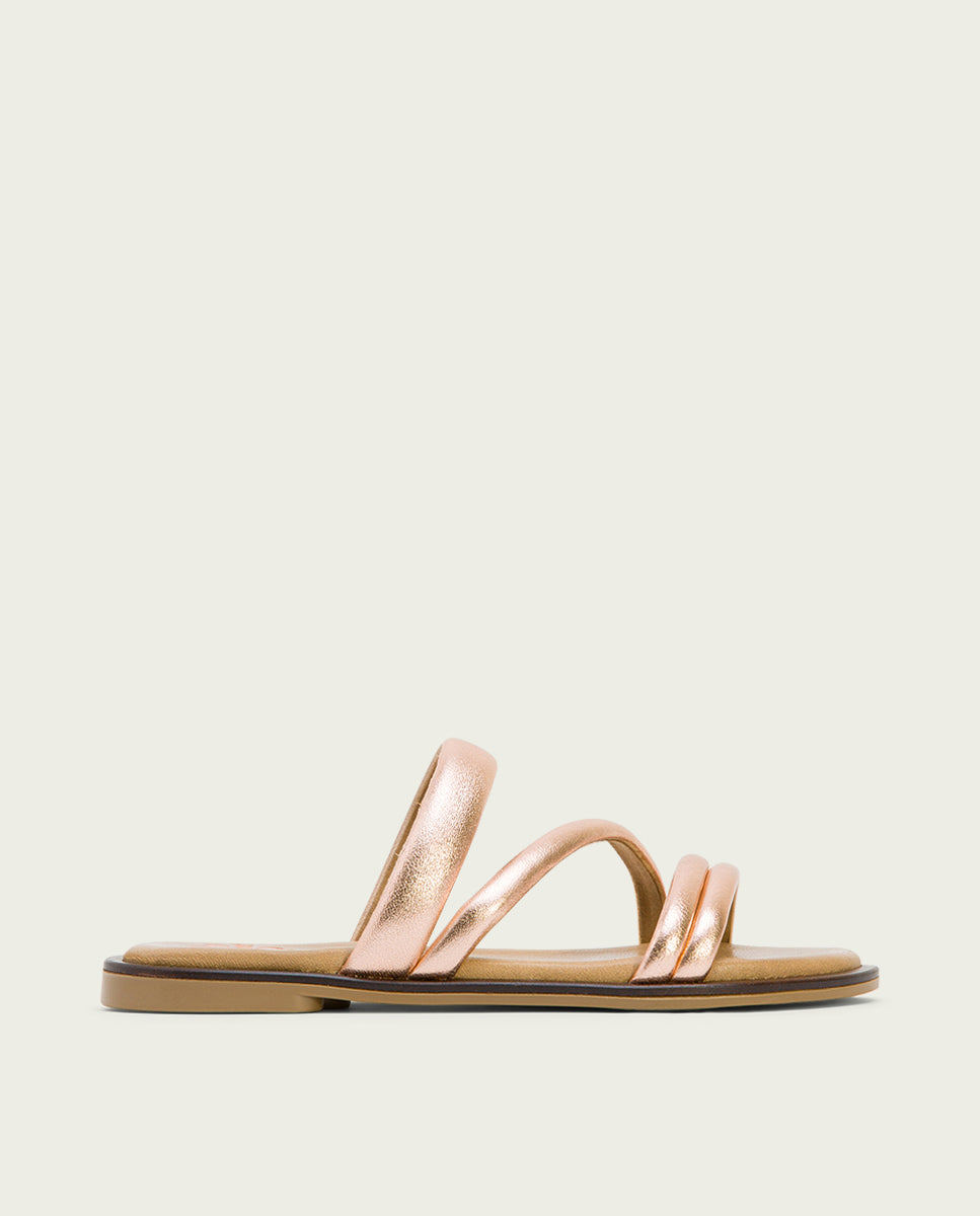 porronet SANDALIA PLANA PIEL ROSÉ CAROL Oferta especial