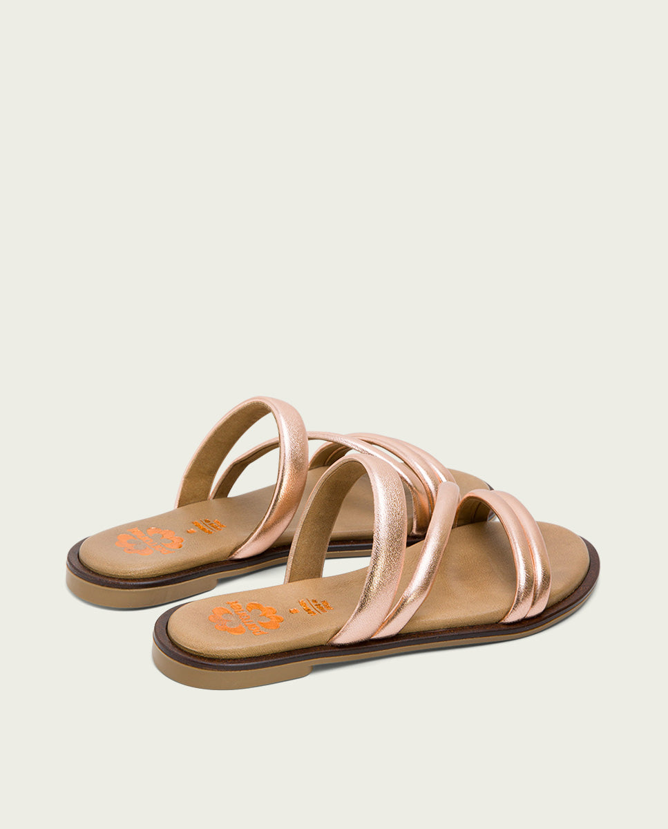 porronet SANDALIA PLANA PIEL ROSÉ CAROL Oferta especial