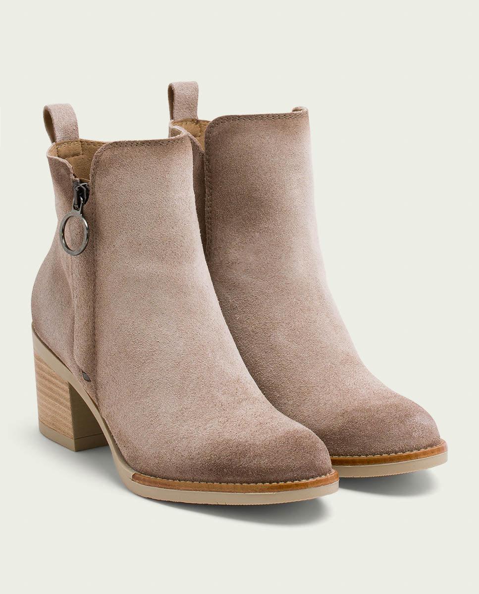 porronet BOTINES DE PIEL ARENA CON CREMALLERA JUNO Precio de fábrica