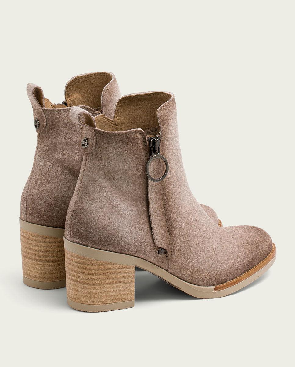 porronet BOTINES DE PIEL ARENA CON CREMALLERA JUNO Precio de fábrica