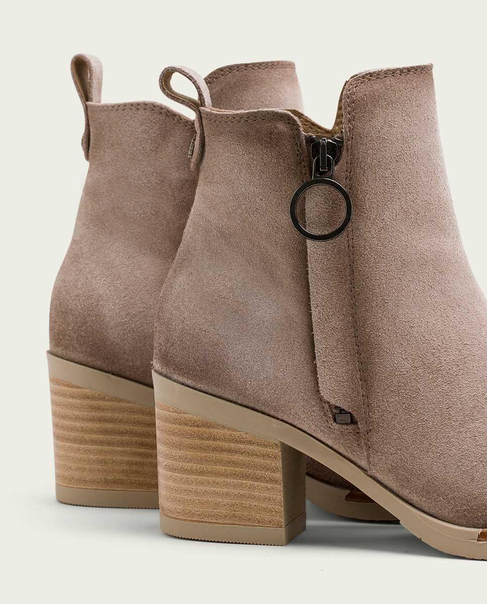 porronet BOTINES DE PIEL ARENA CON CREMALLERA JUNO Precio de fábrica