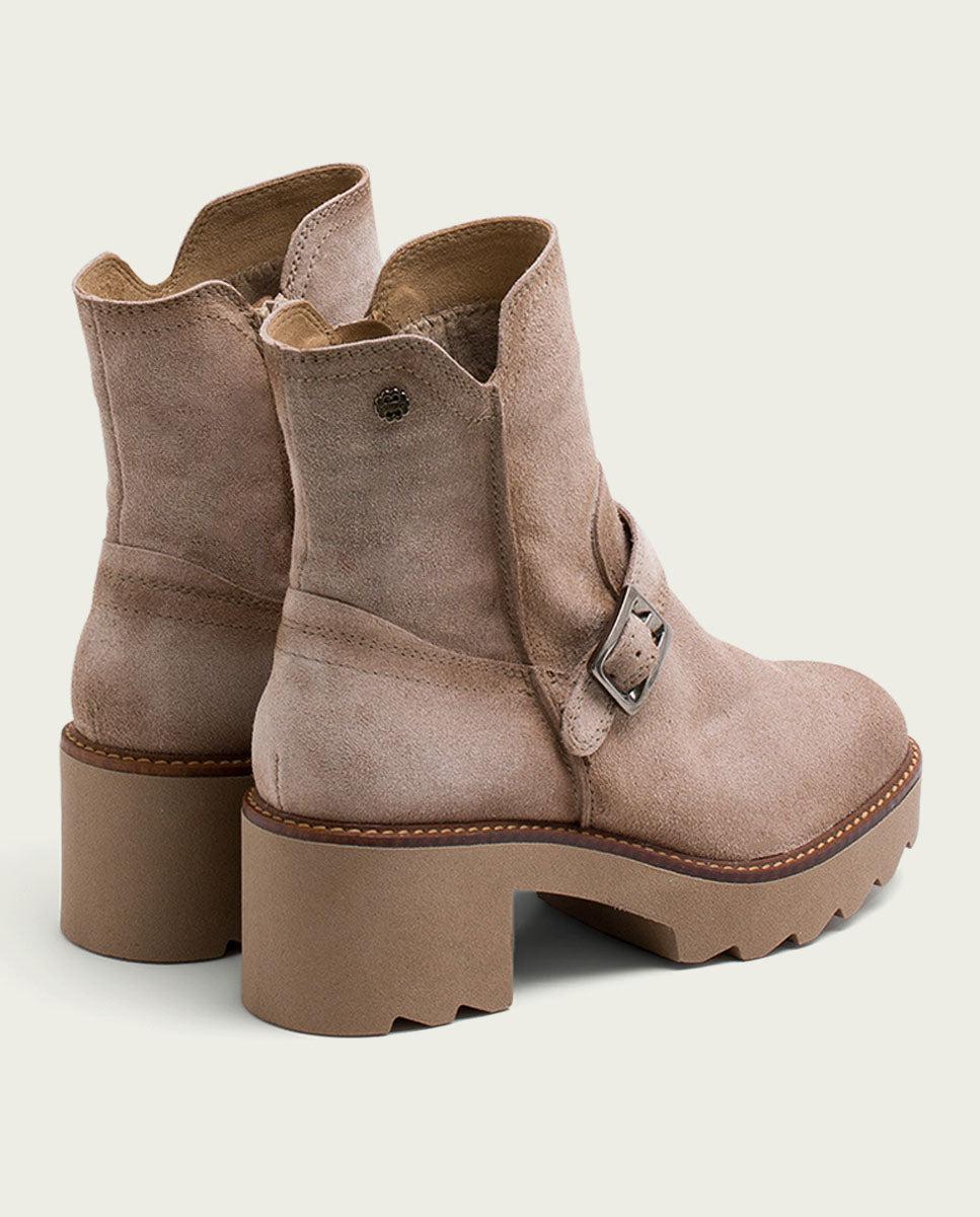 porronet BOTINES DE PIEL CON CREMALLERA ARENA MAR Promoción trimestral