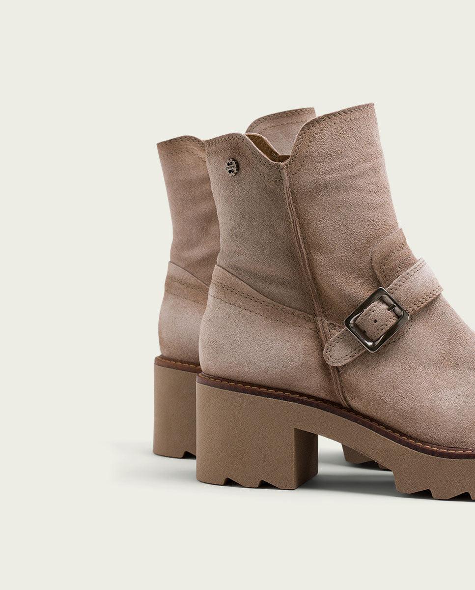 porronet BOTINES DE PIEL CON CREMALLERA ARENA MAR Promoción trimestral