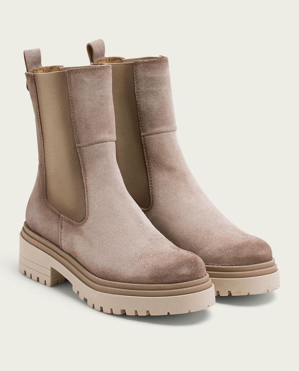 porronet BOTINES DE SERRAJE ARENA CON ELÁSTICOS FLEUR Superdescuento