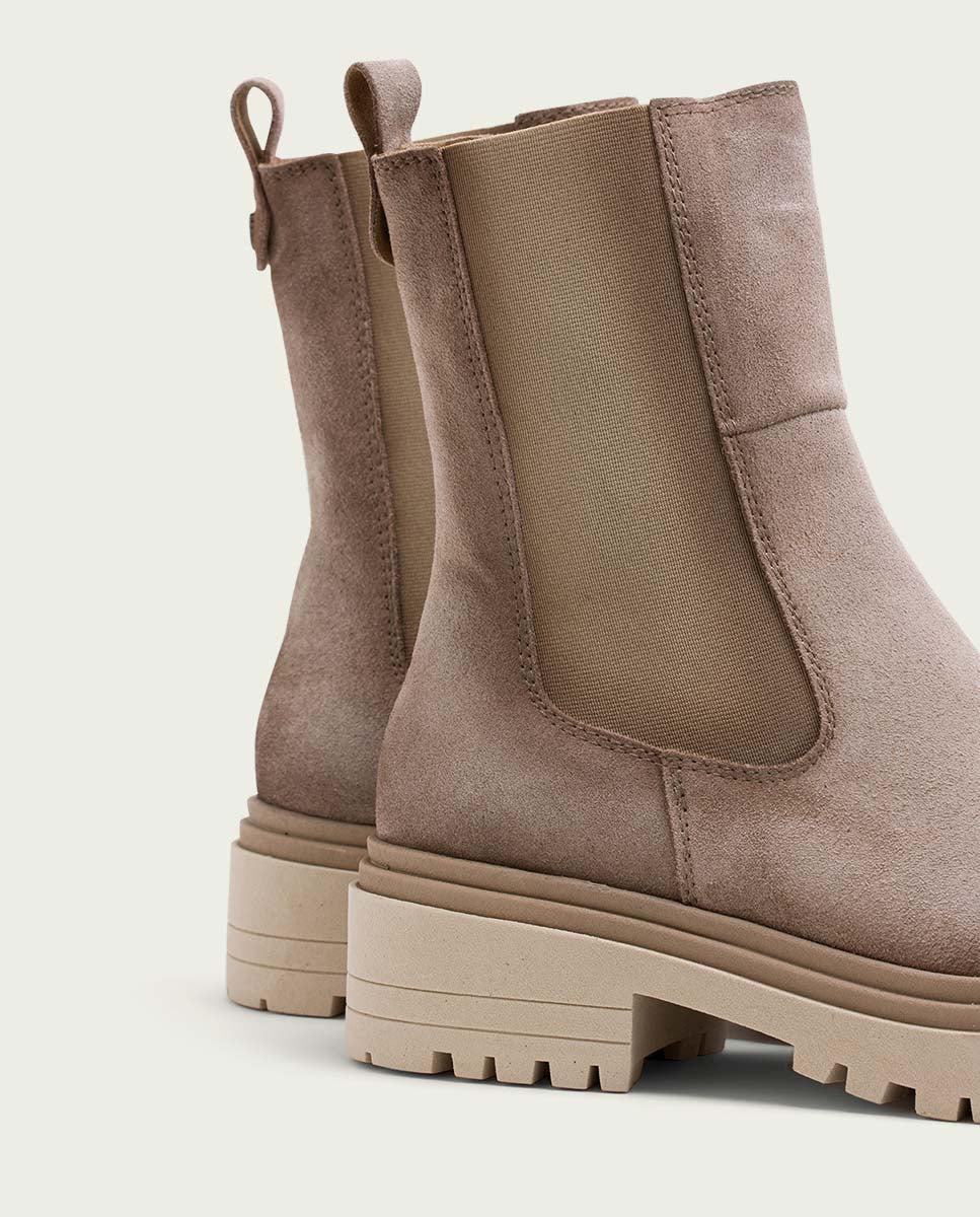 porronet BOTINES DE SERRAJE ARENA CON ELÁSTICOS FLEUR Superdescuento