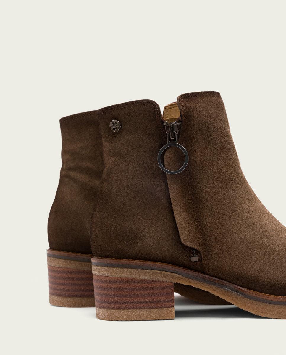 porronet BOTINES DE PIEL MOKA CON CREMALLERA GLEDA Descuentos del mes