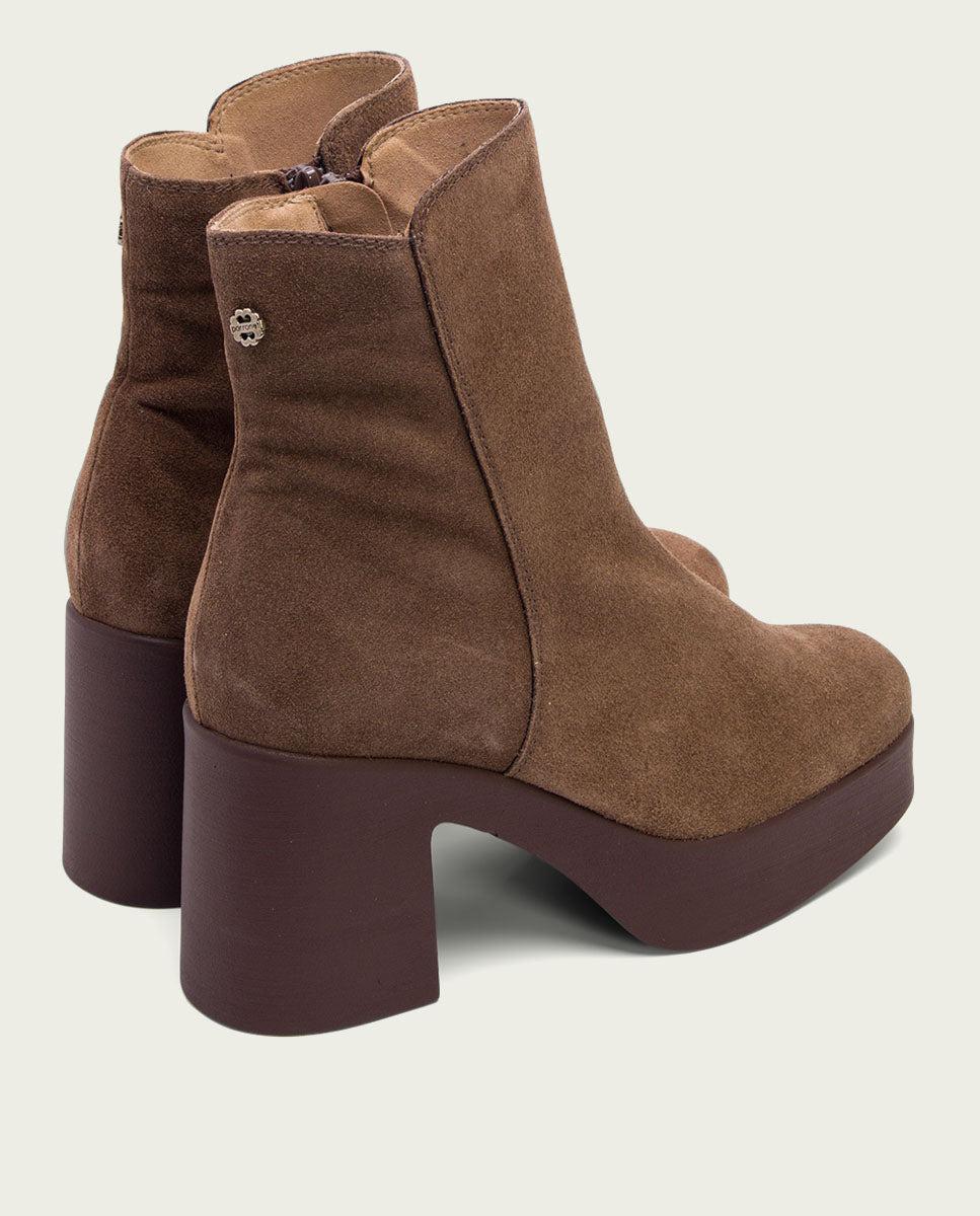porronet BOTINES DE TACÓN MOKA CON CREMALLERA LETA Última moda