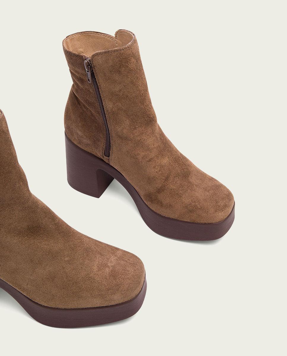 porronet BOTINES DE TACÓN MOKA CON CREMALLERA LETA Última moda