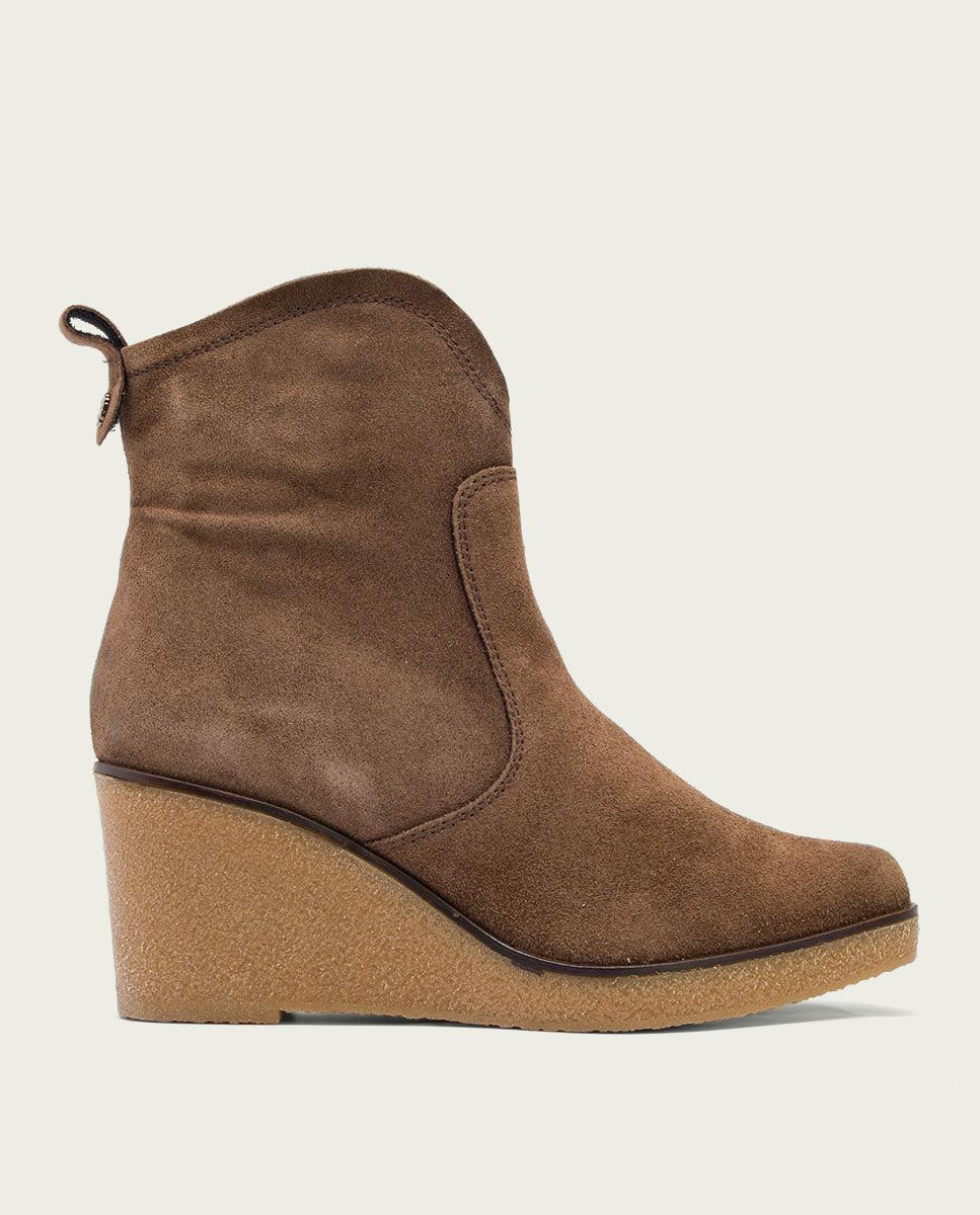 porronet BOTINES DE CUÑA MOKA CON CREMALLERA MABEL Descuento por venta flash
