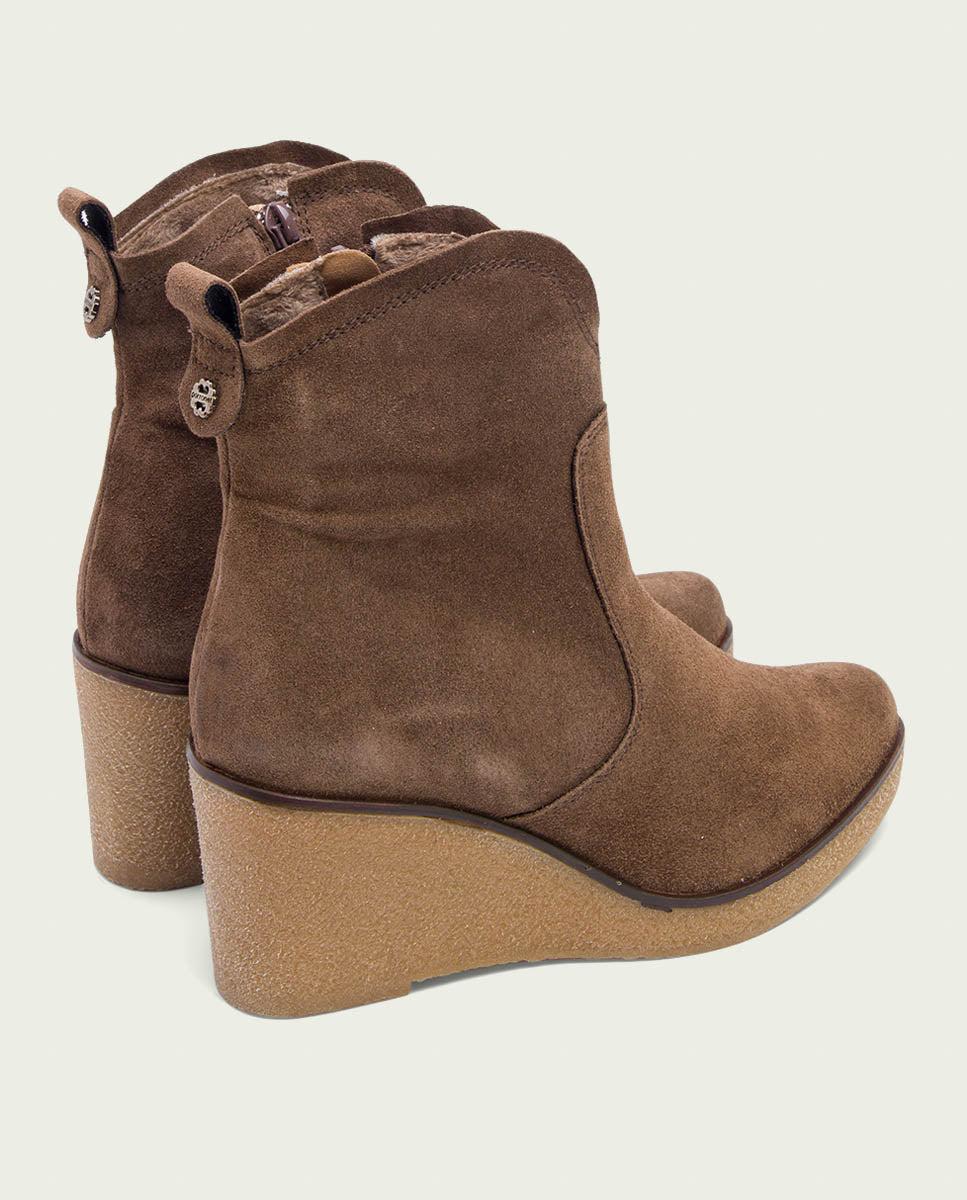 porronet BOTINES DE CUÑA MOKA CON CREMALLERA MABEL Descuento por venta flash