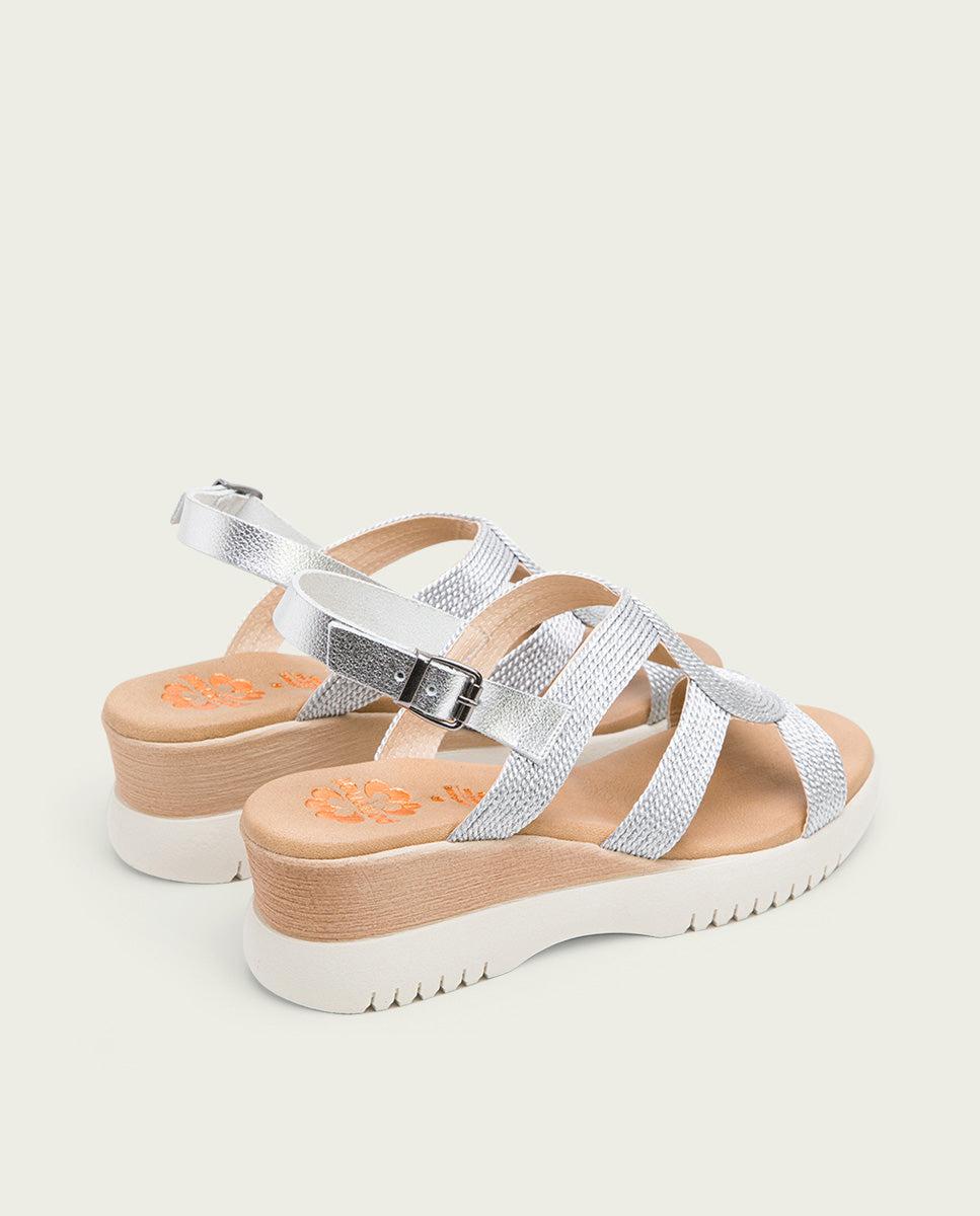 porronet SANDALIA CUÑA PLATA ELISA Ofertas