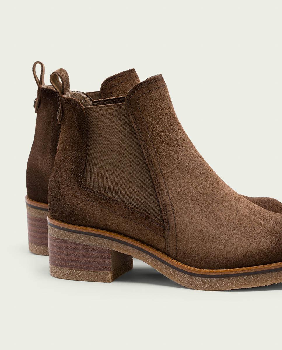 porronet BOTINES DE PIEL MOKA CON ELÁSTICOS GILLIAN Rebajas online