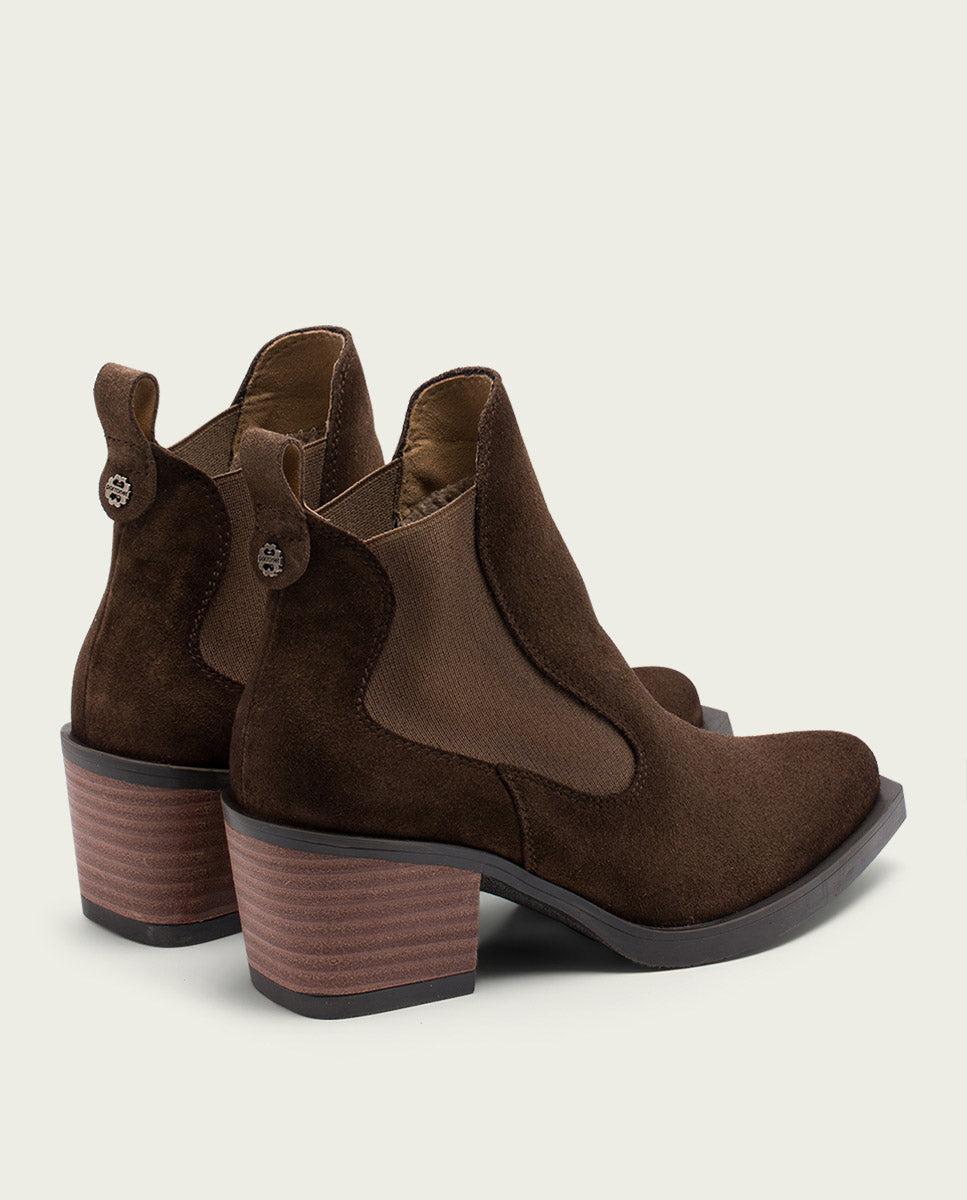 porronet BOTINES COWBOY DE PIEL MOKA CON ELÁSTICOS HADLEY Envío gratis