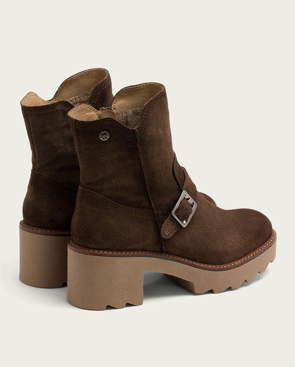 porronet BOTINES DE PIEL CON CREMALLERA MOKA MAR Oferta especial