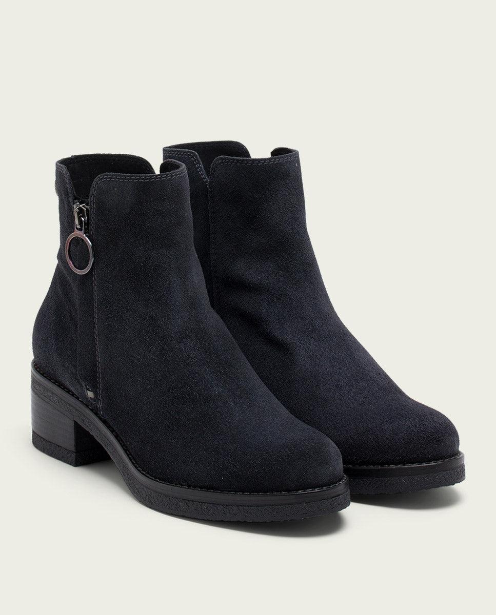 porronet BOTINES DE PIEL CARBÓN CON CREMALLERA GLEDA COMPRAR AHORA