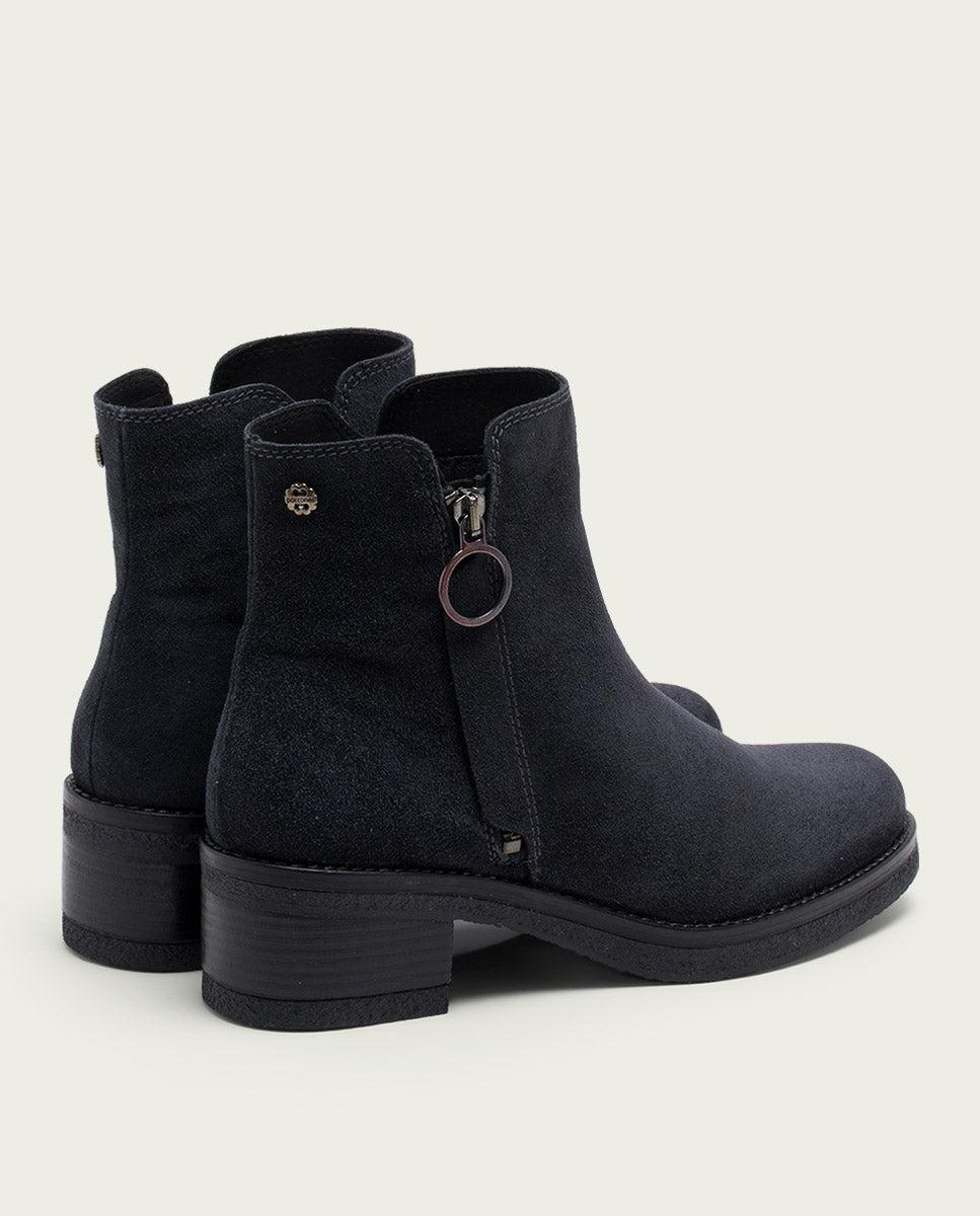 porronet BOTINES DE PIEL CARBÓN CON CREMALLERA GLEDA COMPRAR AHORA