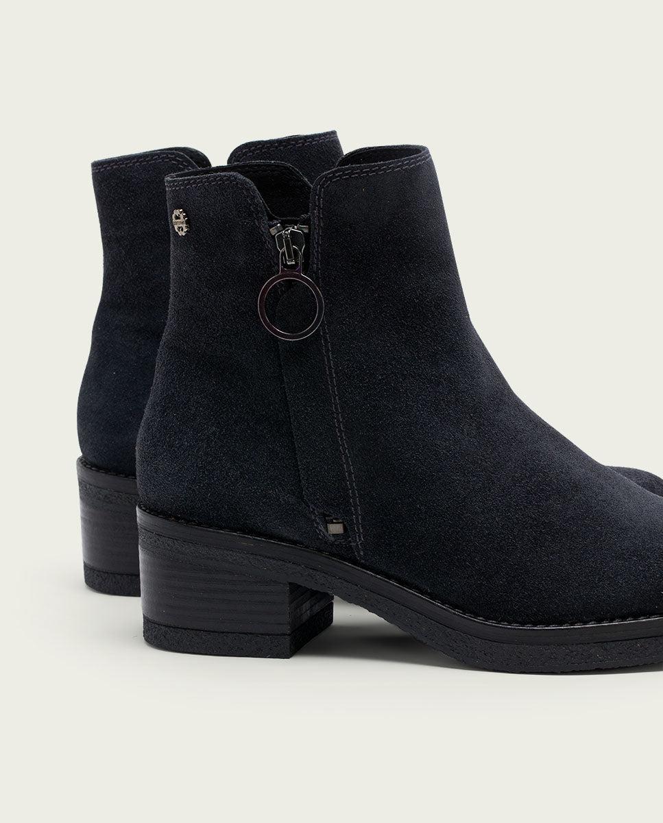 porronet BOTINES DE PIEL CARBÓN CON CREMALLERA GLEDA COMPRAR AHORA