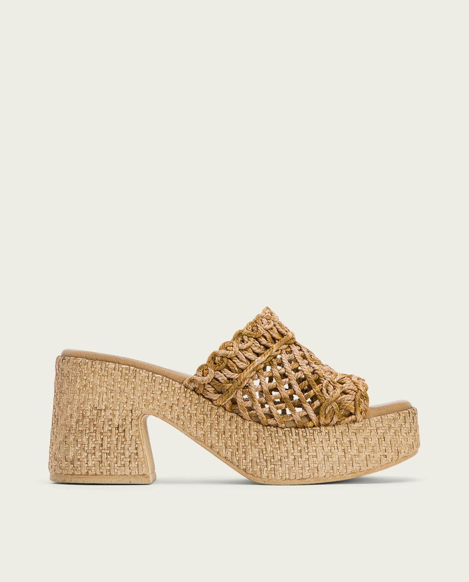 porronet SANDALIA TACON PIEL TEXTIL CUERO JUDITH Ahorra y exporta