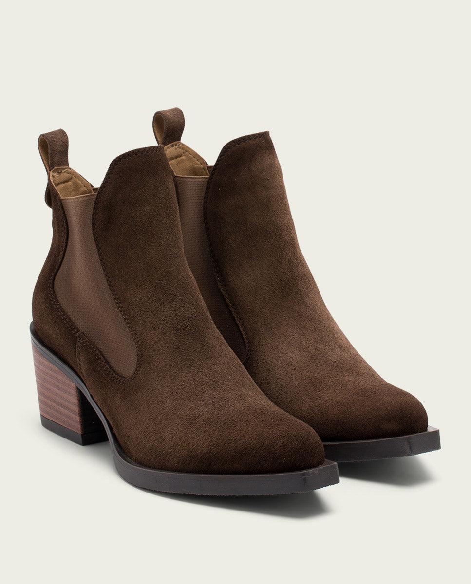 porronet BOTINES COWBOY DE PIEL MOKA CON ELÁSTICOS HADLEY Rebajas de fábrica
