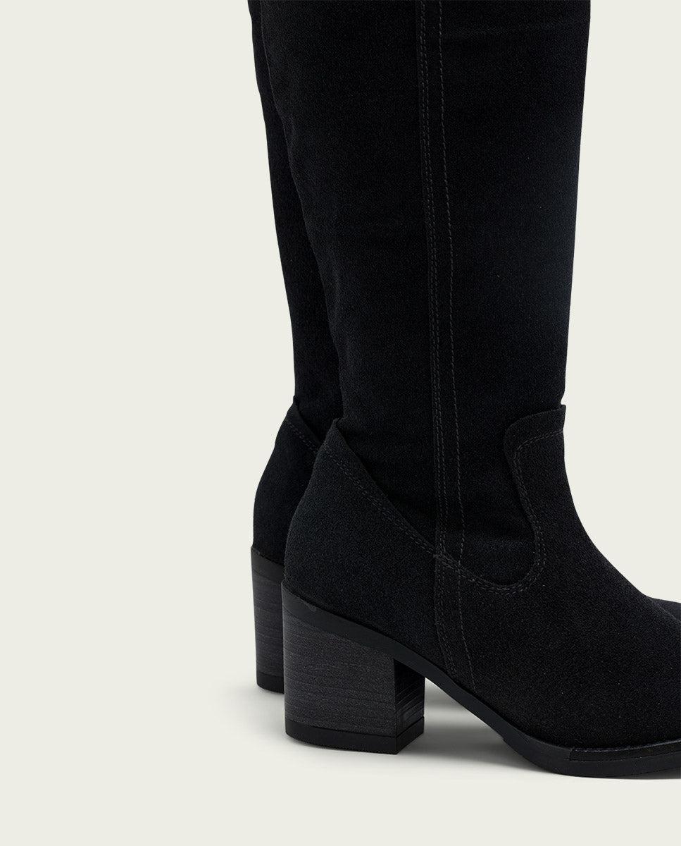 porronet BOTAS DE PIEL CARBÓN CON CREMALLERA JIMAE Mejor oferta