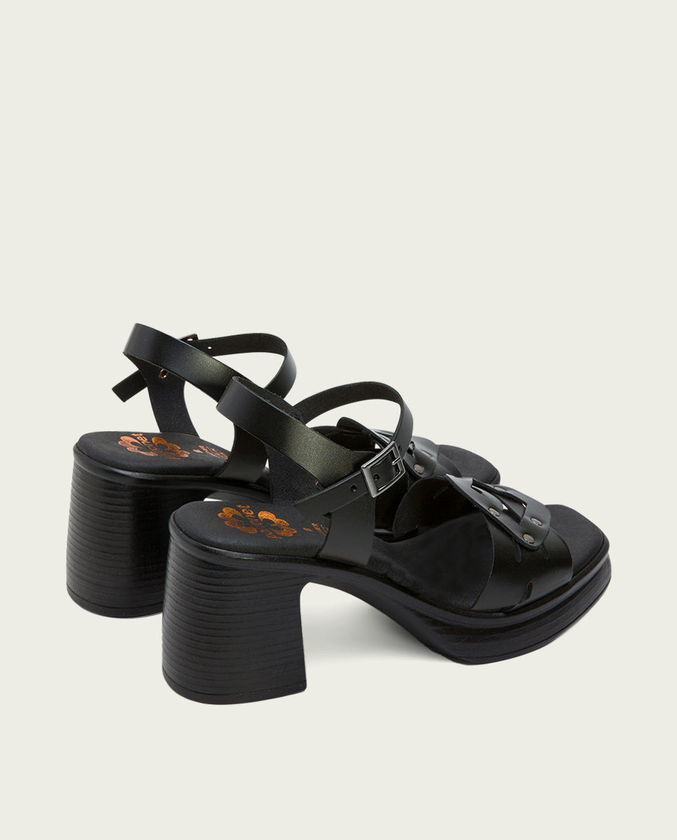 porronet SANDALIA TACON PIEL NEGRA IMENA Rebajas online