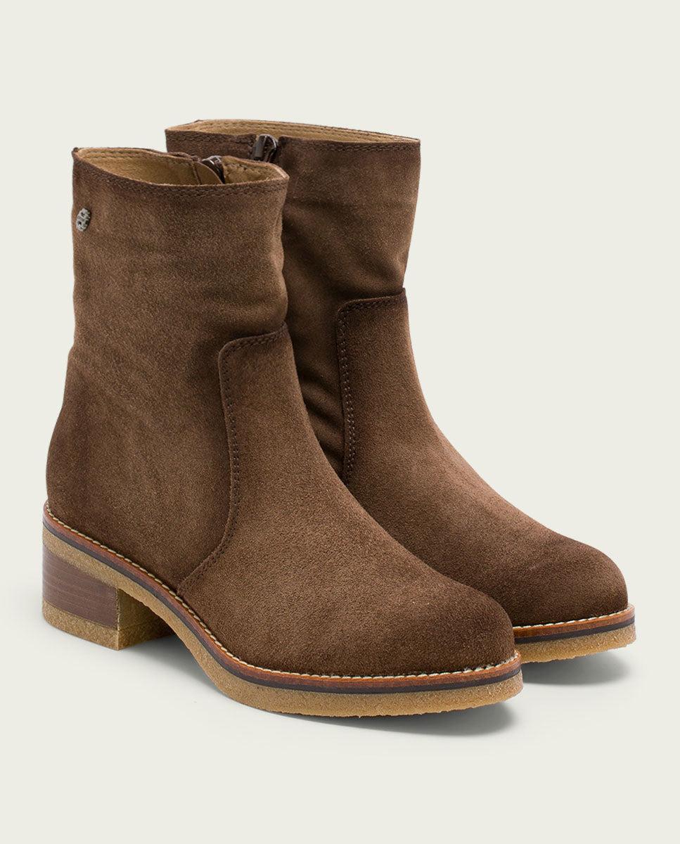 porronet BOTINES DE PIEL MOKA CON CREMALLERA GIUNIA Grandes descuentos