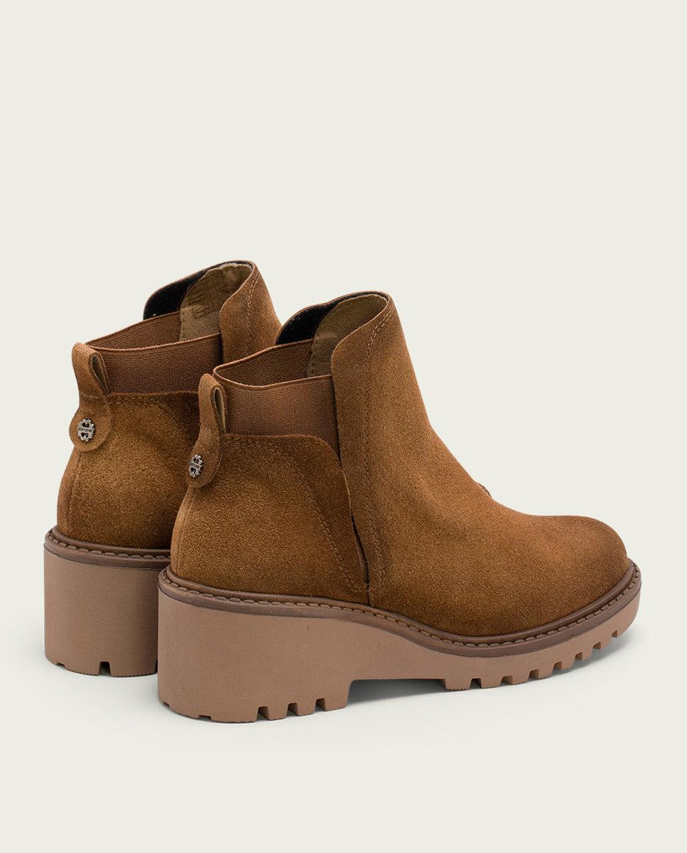 porronet BOTINES DE PIEL CON CUÑA CON ELÁSTICO CUERO LIV Ahorra y exporta
