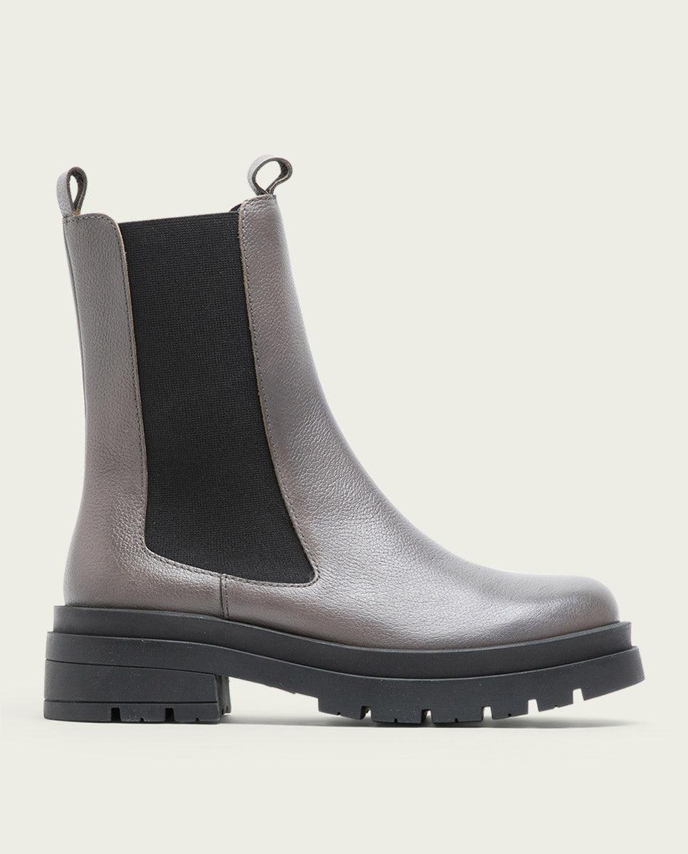 porronet BOTINES TRACK PIEL GRIS CON ELÁSTICOS NAÍN Última moda