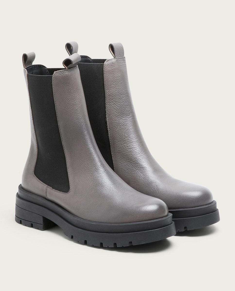 porronet BOTINES TRACK PIEL GRIS CON ELÁSTICOS NAÍN Última moda