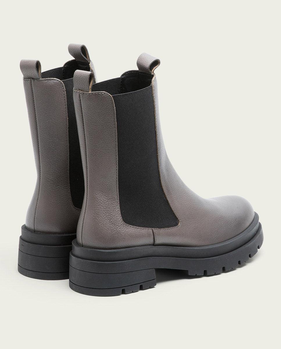 porronet BOTINES TRACK PIEL GRIS CON ELÁSTICOS NAÍN Última moda