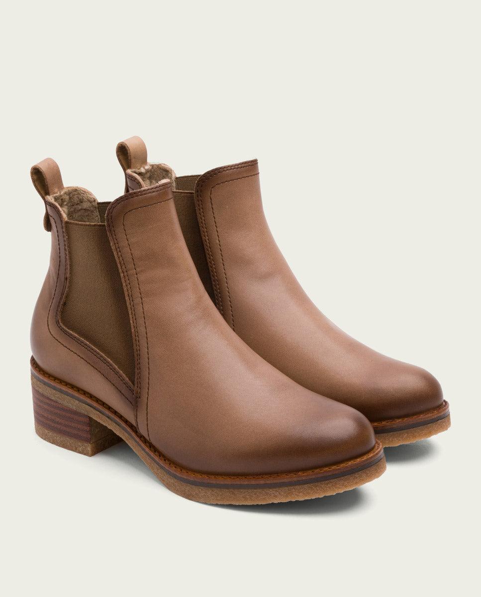 porronet BOTINES DE PIEL TAUPE CON ELÁSTICOS GIANNINA Descuento por venta flash