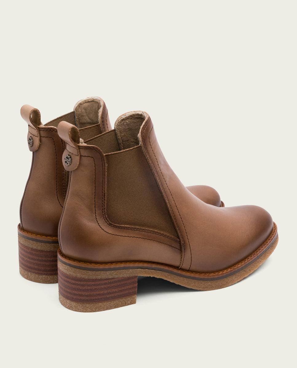 porronet BOTINES DE PIEL TAUPE CON ELÁSTICOS GIANNINA Descuento por venta flash