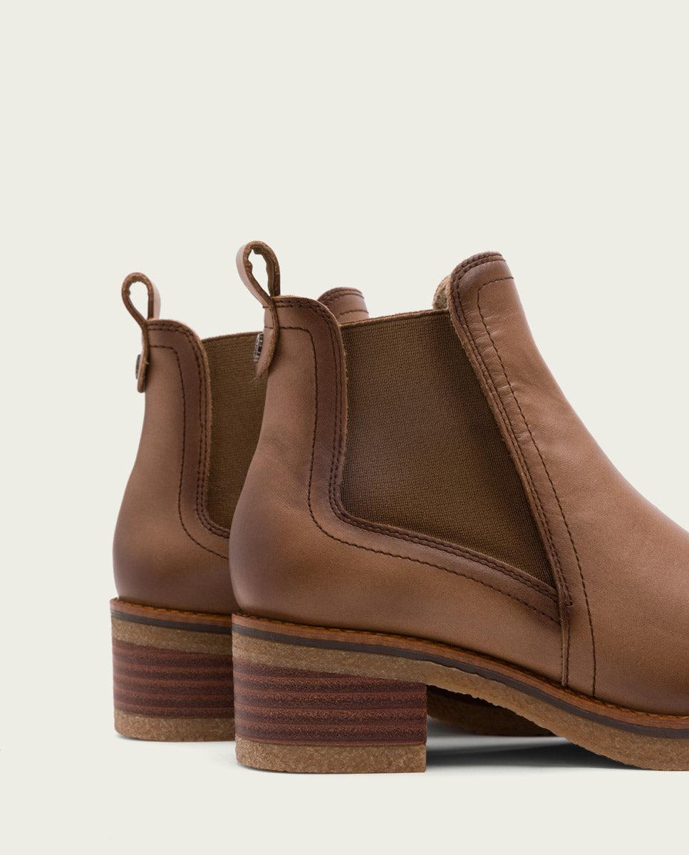 porronet BOTINES DE PIEL TAUPE CON ELÁSTICOS GIANNINA Descuento por venta flash