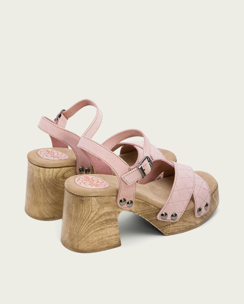 porronet SANDALIA TACON MEDIO PIEL ROSA MABEL 2025