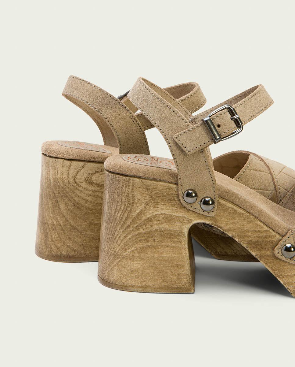 porronet SANDALIA TACON MEDIO PIEL ARENA MABEL Outlet