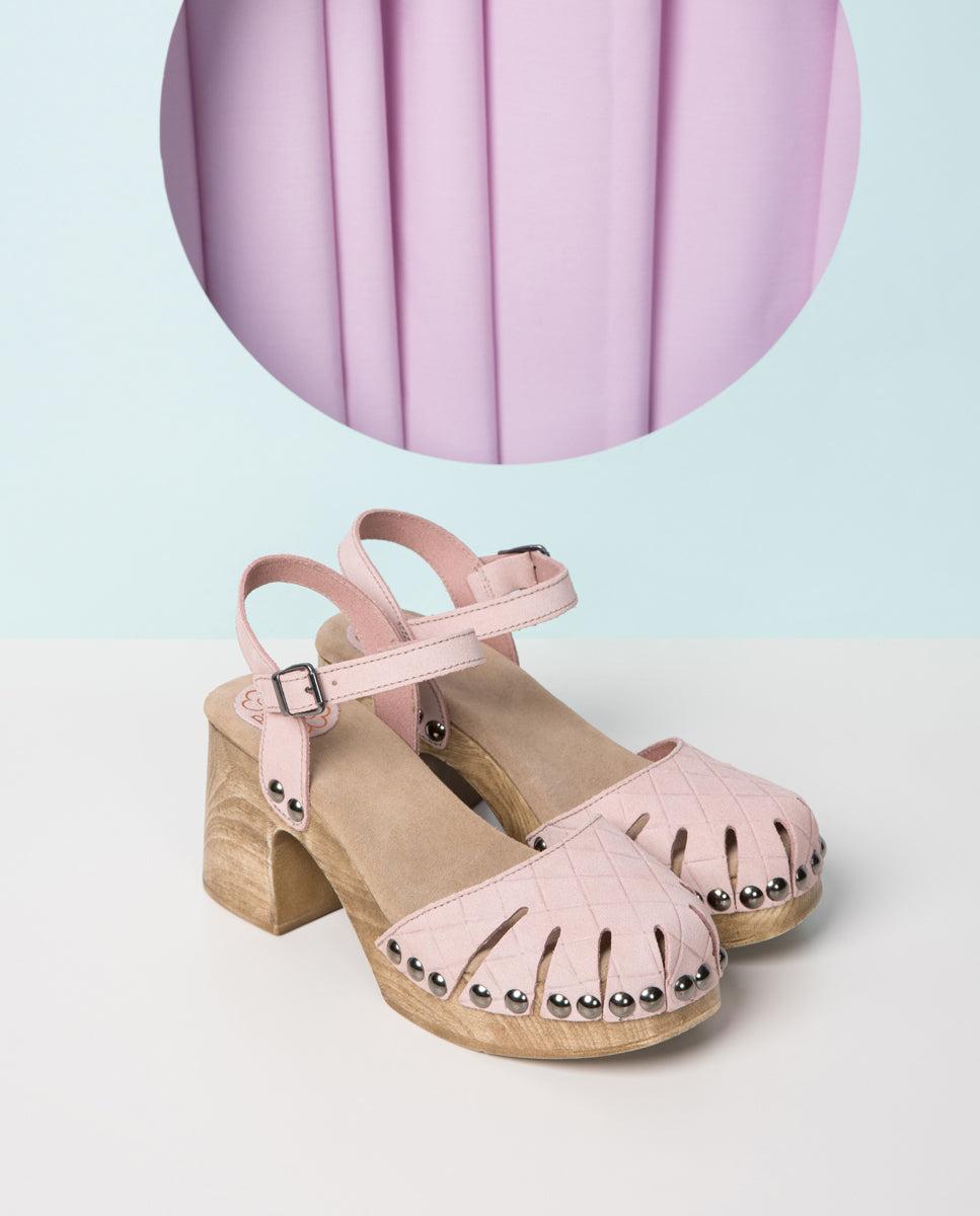 porronet SANDALIA TACON MEDIO PIEL ROSA MARGOT Rebajas