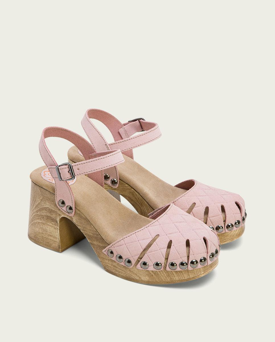 porronet SANDALIA TACON MEDIO PIEL ROSA MARGOT Rebajas