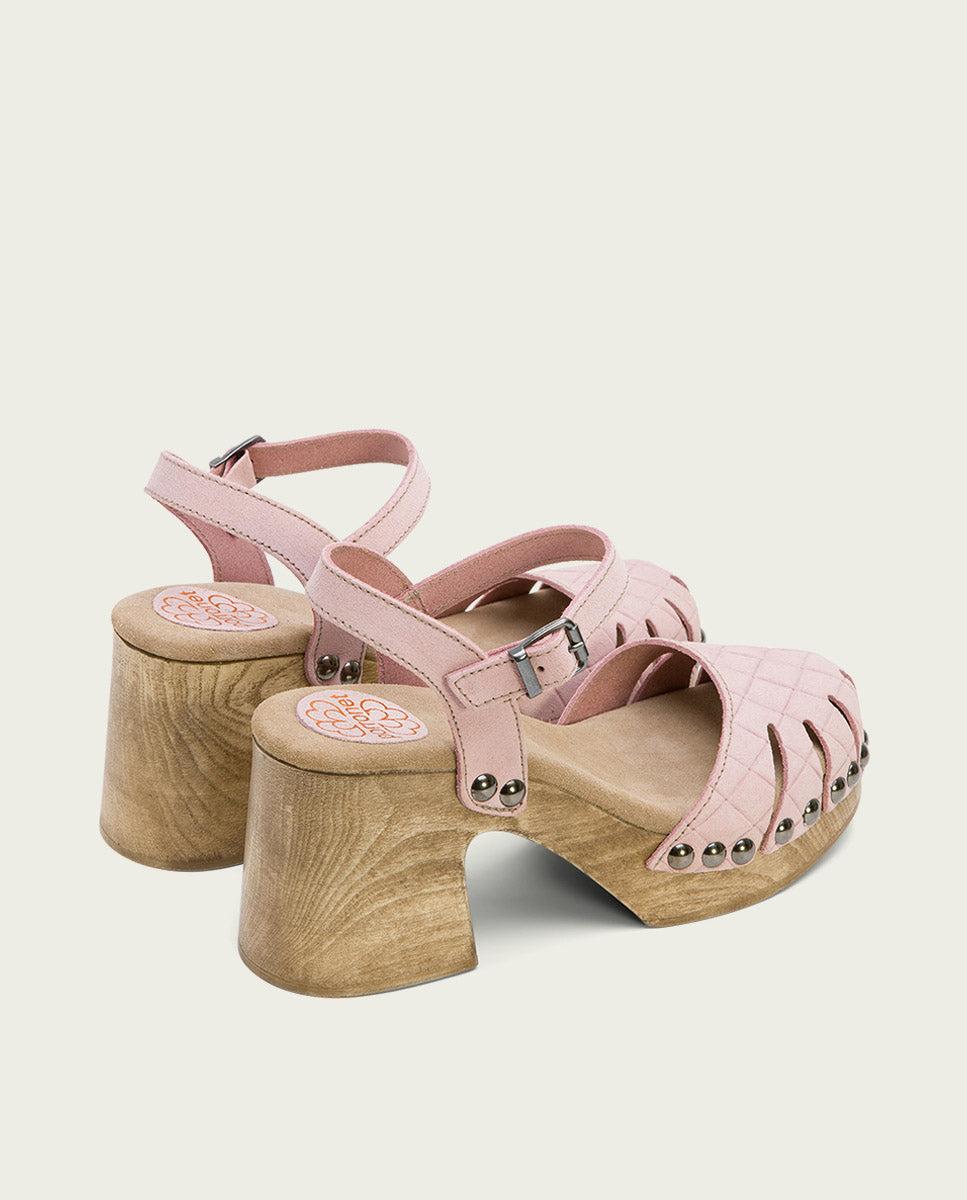 porronet SANDALIA TACON MEDIO PIEL ROSA MARGOT Rebajas