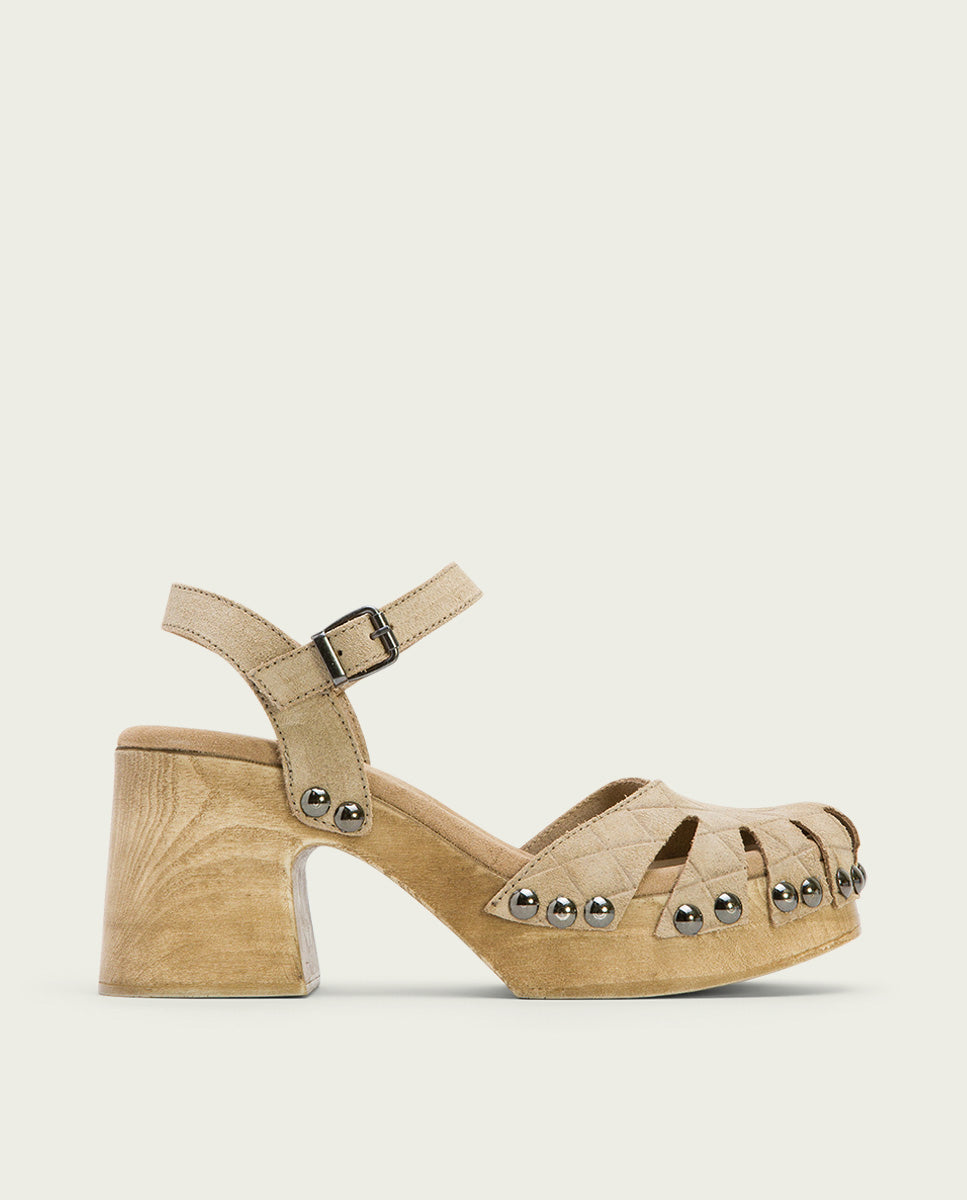 porronet SANDALIA TACON MEDIO PIEL ARENA MARGOT En oferta