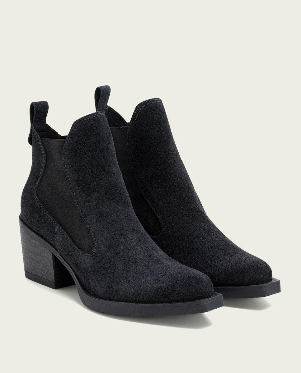porronet BOTINES COWBOY DE PIEL CARBÓN CON ELÁSTICOS HADLEY Descuento