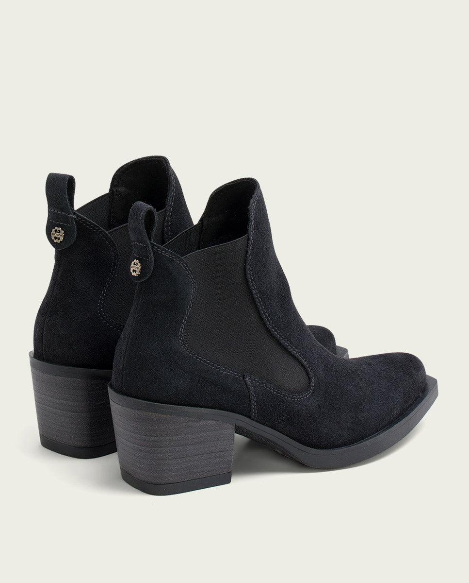 porronet BOTINES COWBOY DE PIEL CARBÓN CON ELÁSTICOS HADLEY Descuento