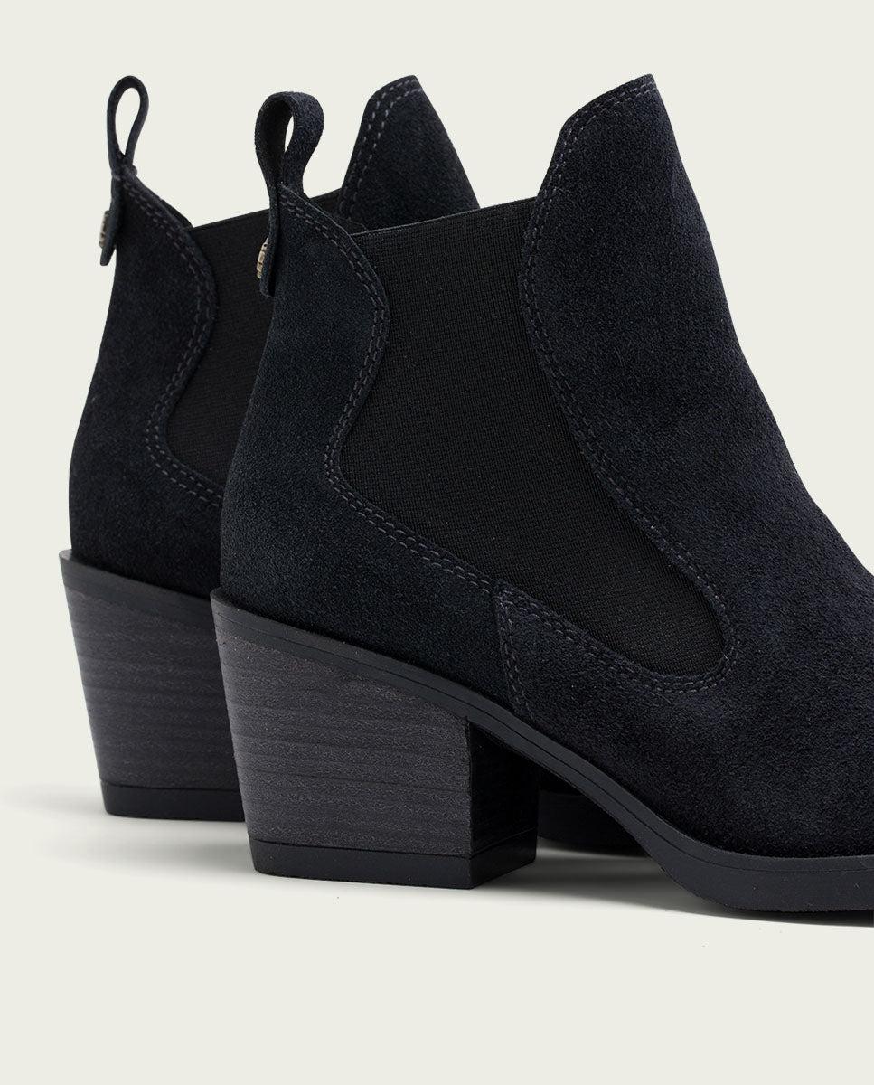 porronet BOTINES COWBOY DE PIEL CARBÓN CON ELÁSTICOS HADLEY Descuento
