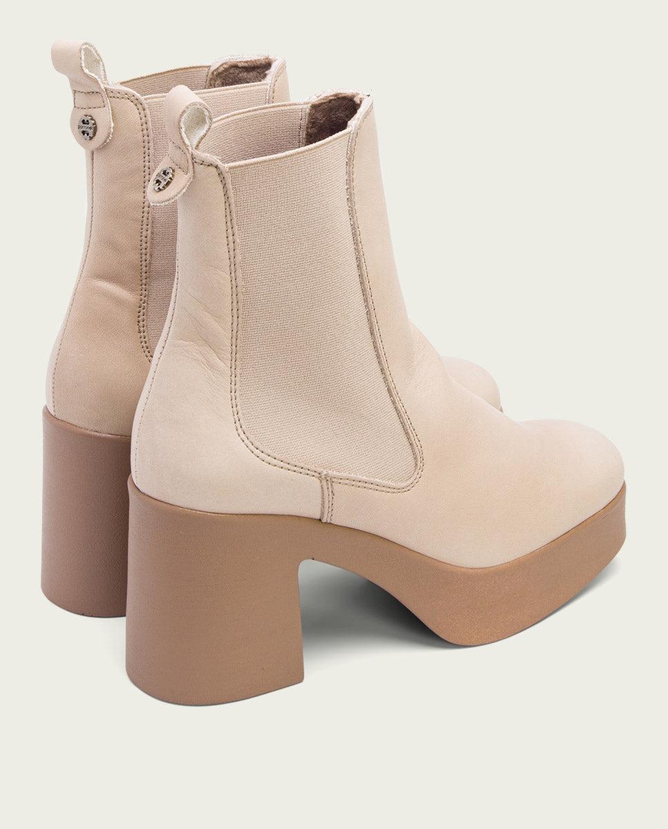 porronet BOTINES DE TACÓN TAUPE CON ELASTICOS LAURA Envío gratis