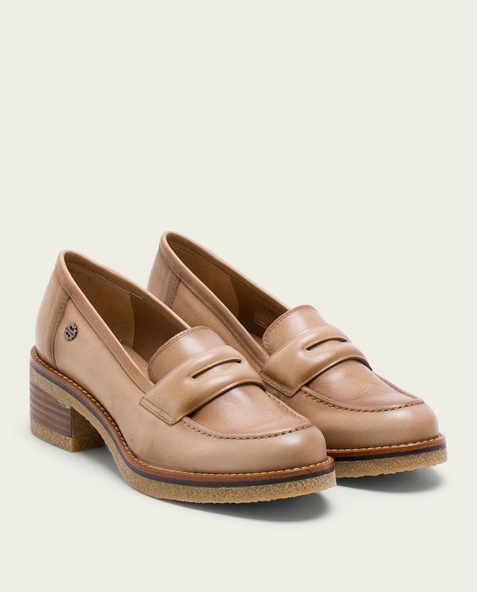 porronet MOCASINES DE PIEL CAMEL GARAZI Grandes descuentos