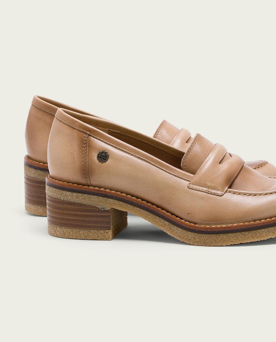 porronet MOCASINES DE PIEL CAMEL GARAZI Grandes descuentos