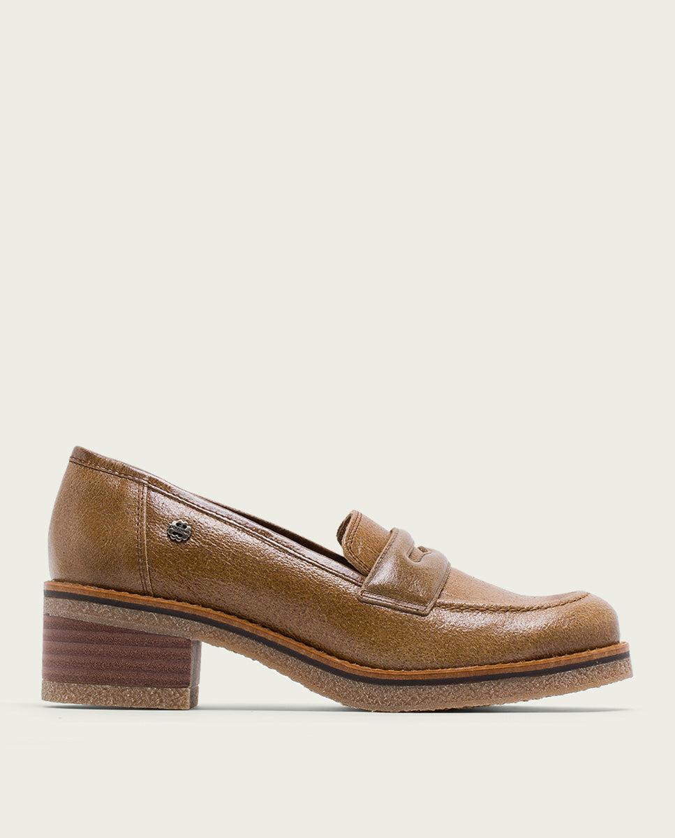 porronet MOCASINES DE PIEL TAUPE GALIA Liquidación