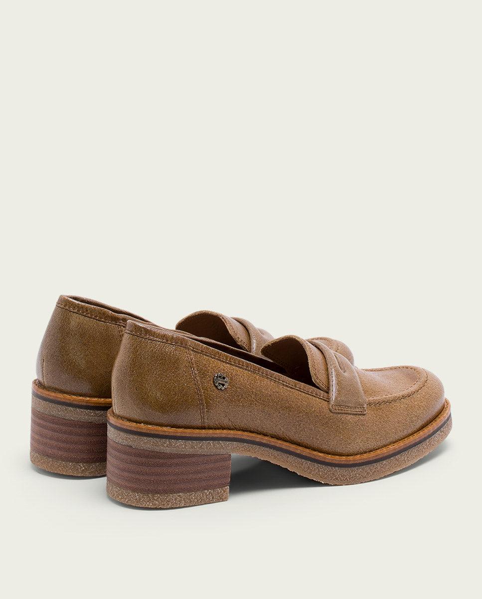 porronet MOCASINES DE PIEL TAUPE GALIA Liquidación